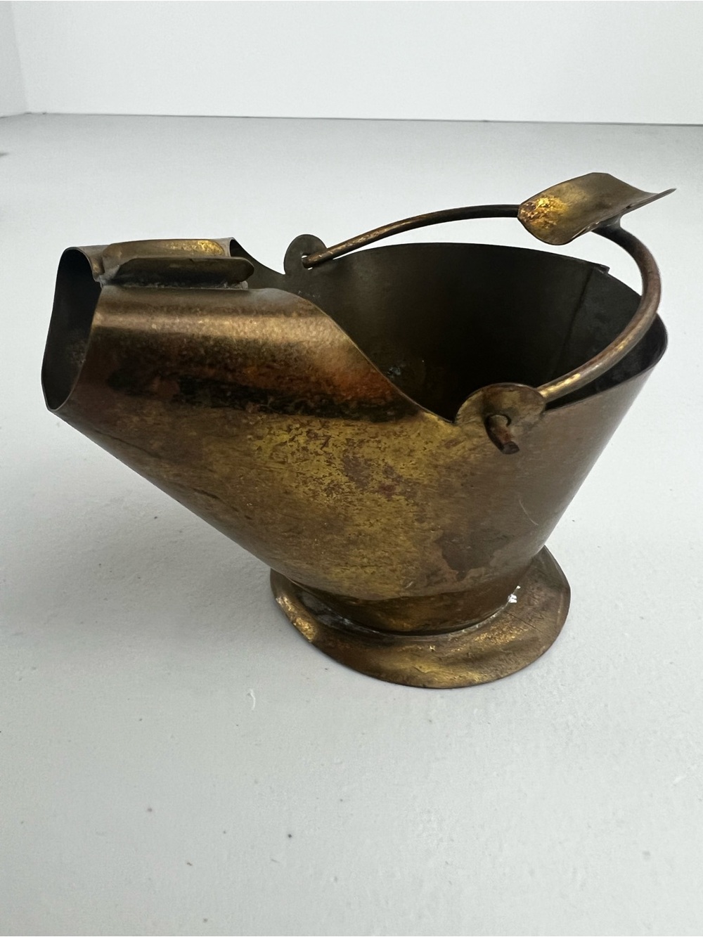 VTG Mid Century Brass Miniature Coal Scuttle Ashtray